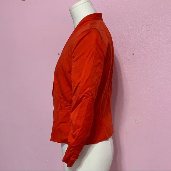 VTG Bebe Red Open Front Blazer Jacket Size 2 - Picture 11 of 14